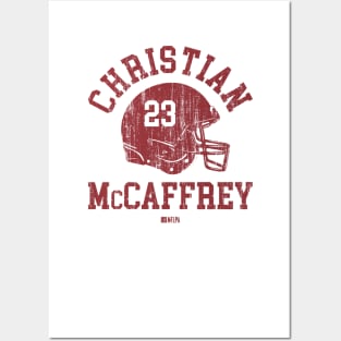 Christian McCaffrey San Francisco Helmet Font Posters and Art